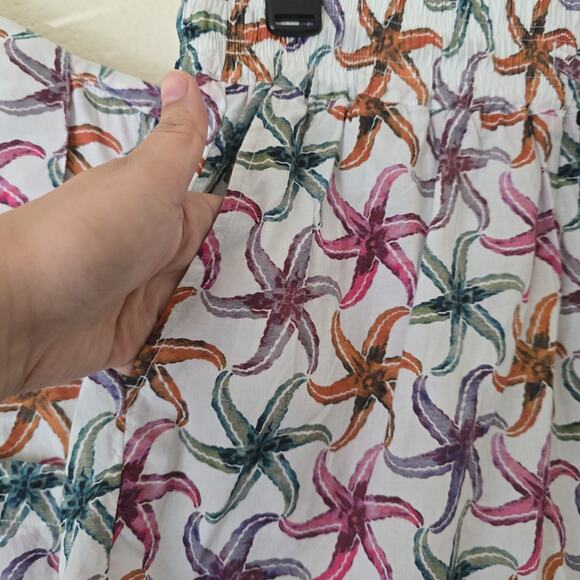 NWT Scotch & Soda Women Sz M 100% Cotton Starfish Shirt Short Set Coastal Light - Picture 6 of 16